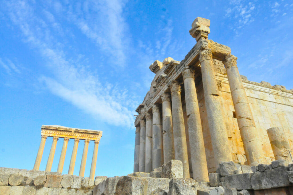 Baalbek . The temple of bacchus and the temple of Jupiter