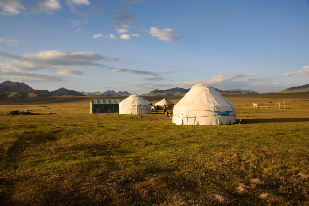 A yurt camp in Song Kul