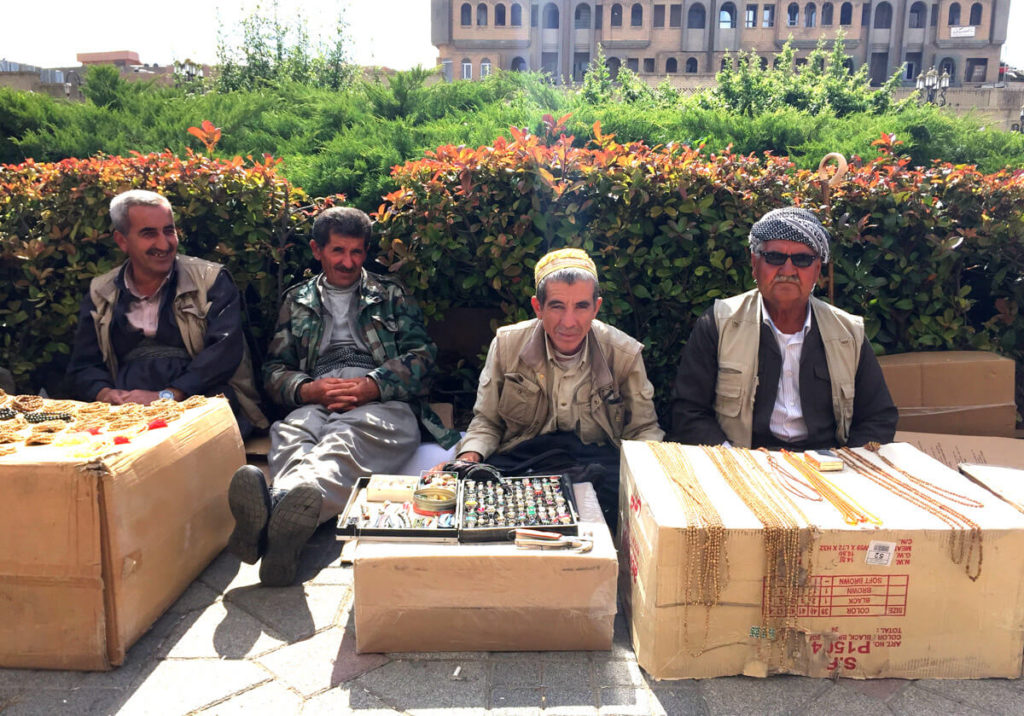 Kurdish people at Erbil's Citadel