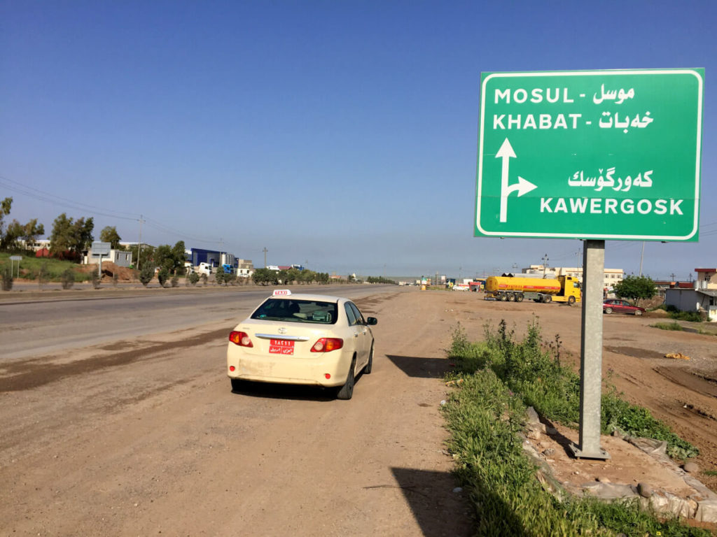 La carretera hacia Mosul