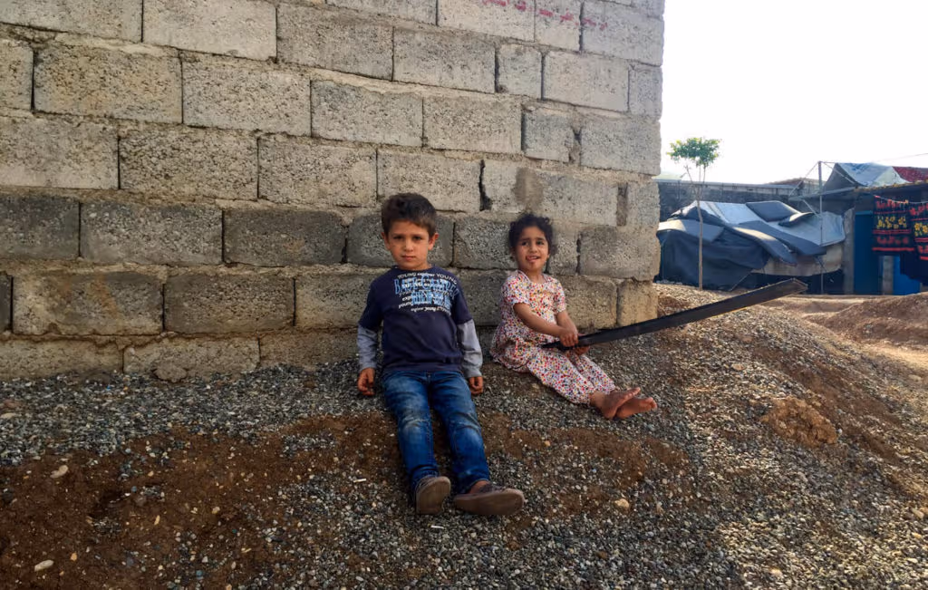 Some refugee kids