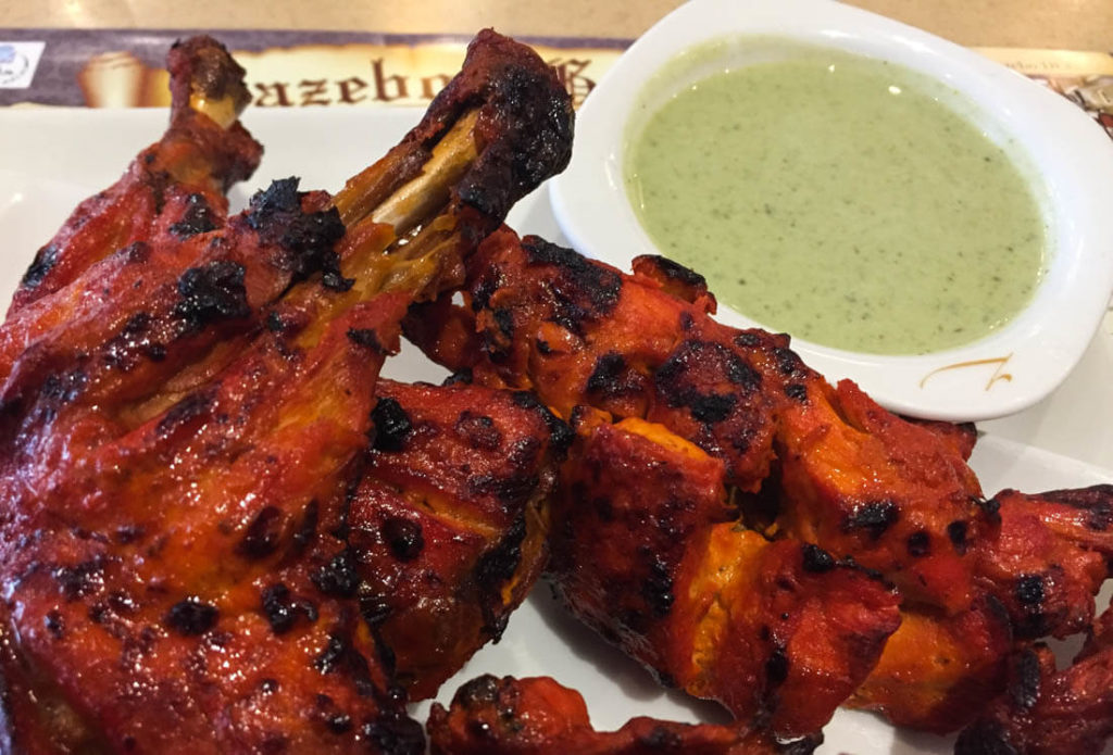 Chicken tandoori de Gazebo, el mejor de todo Dubai