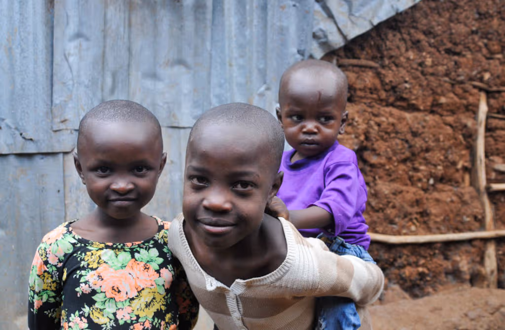 Little girls from Kibera slums in Nairobi