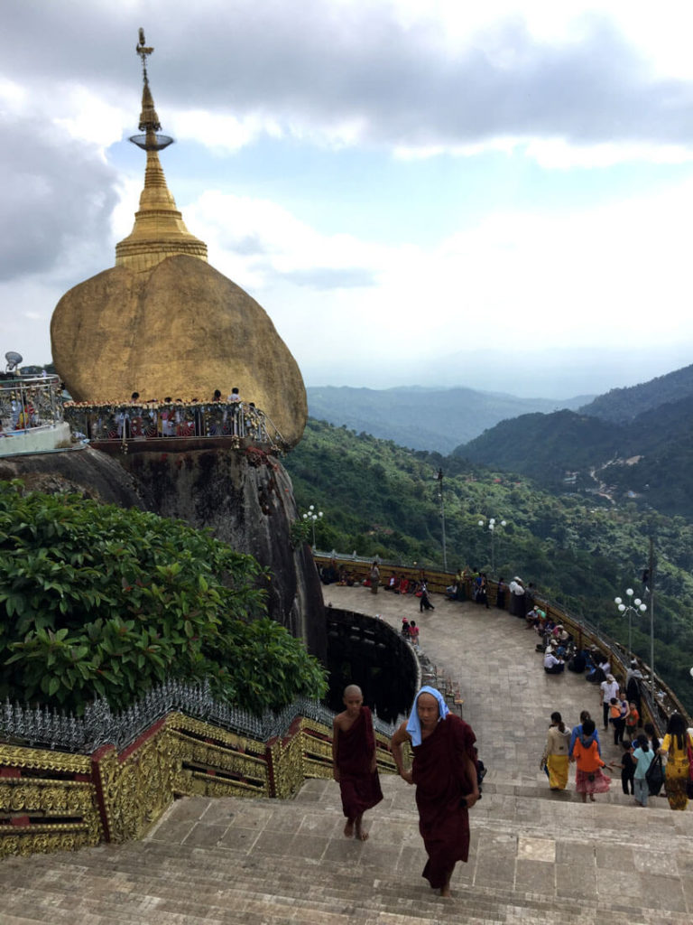 Views of the green Mount Kyaiktiyo from Kyaiktiyo Pagoda