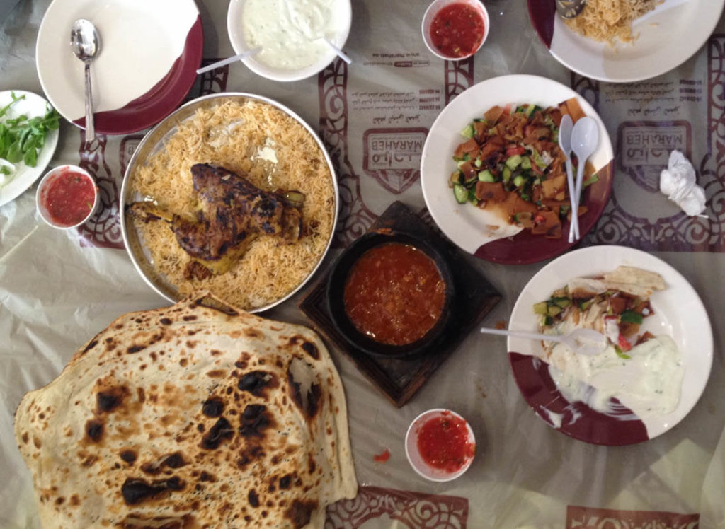 The food in Mahareb, a Yemeni restaurant in Dubai