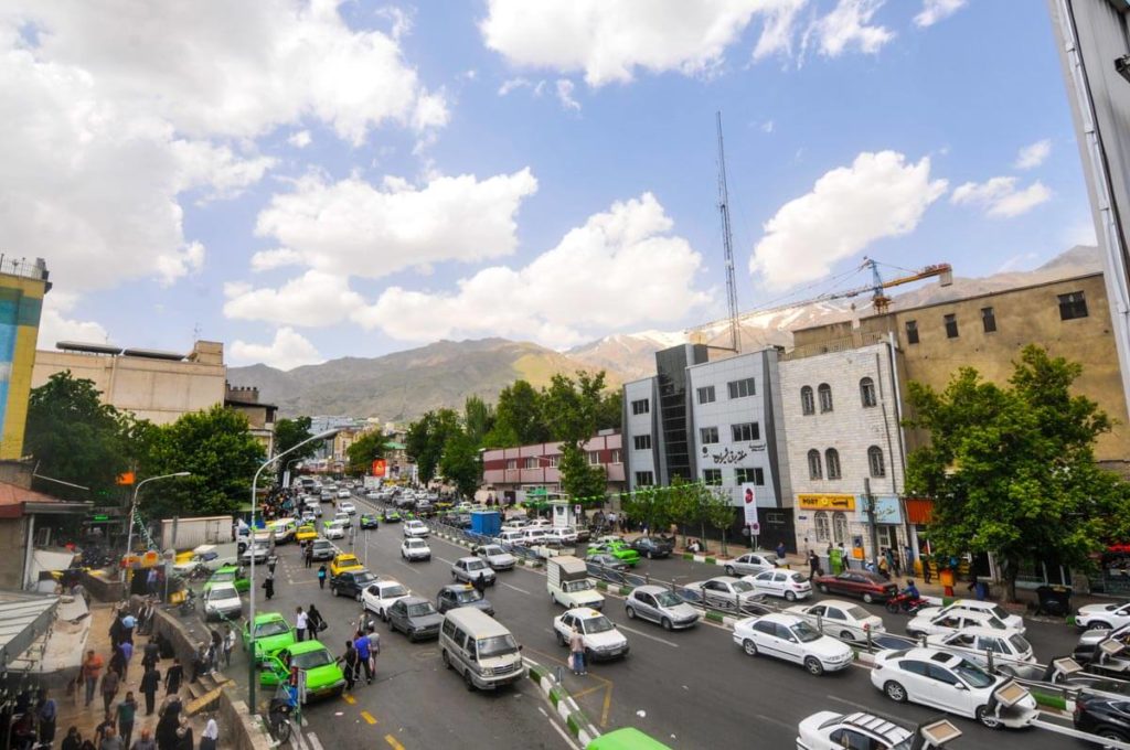 The busy capital of Teheran