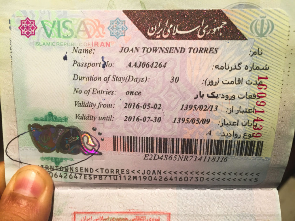 tourist visa in iran
