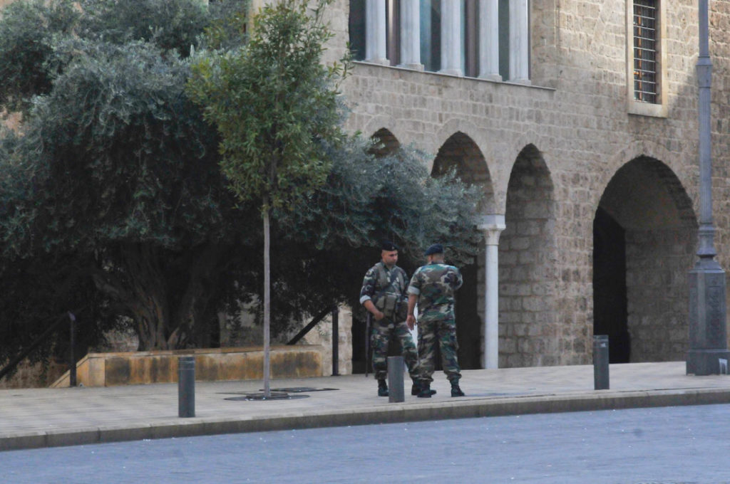 Lebanese soldiers in Beirut