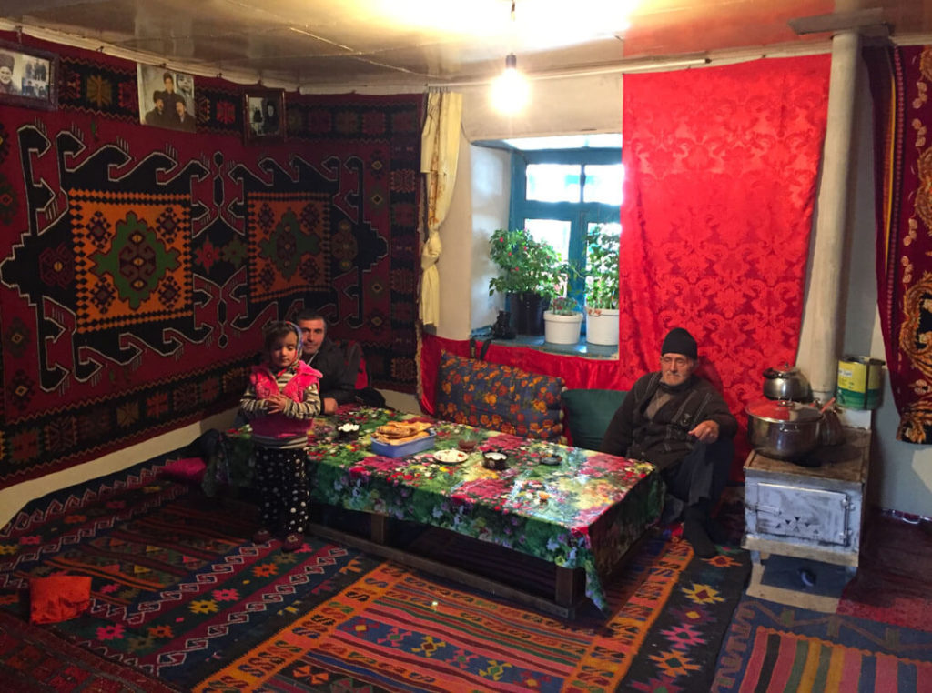 Una casa típica caucásica de Azerbaiyán