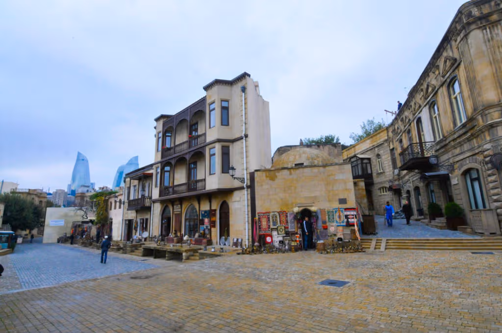 El bonito casco antiguo de Baku