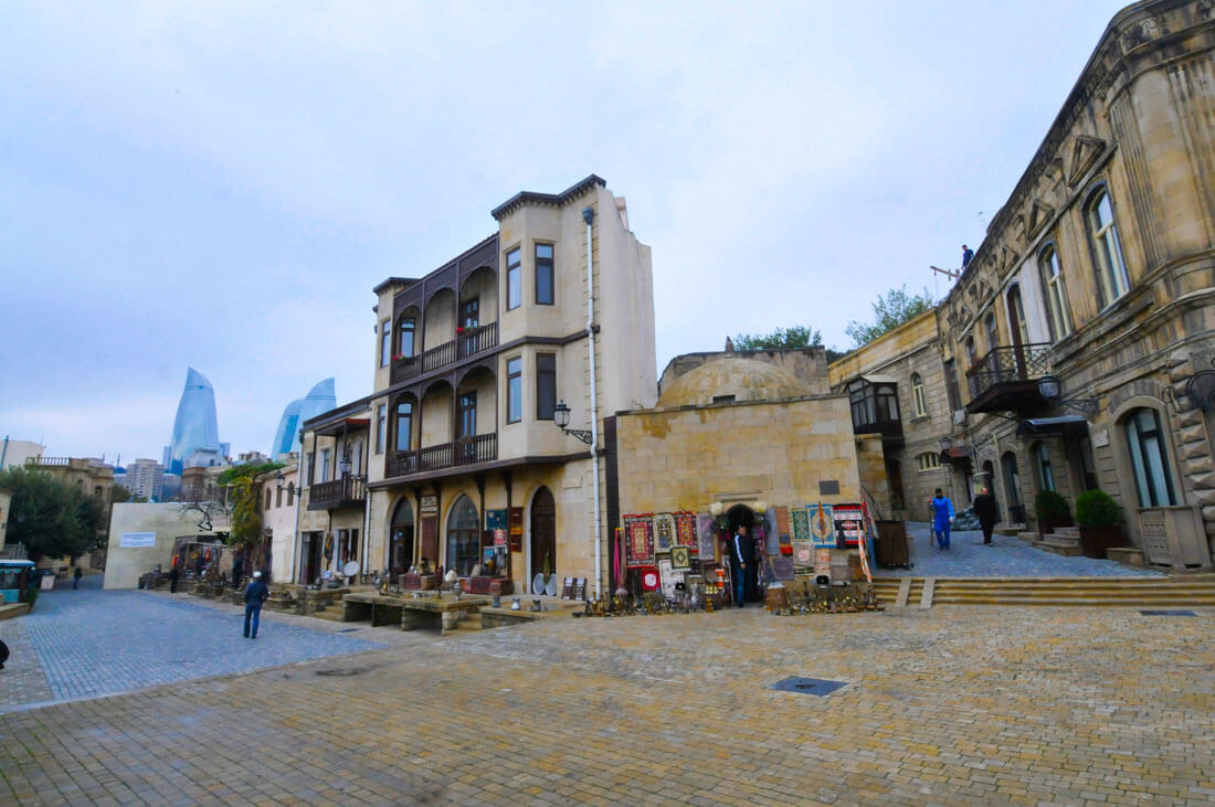 El bonito casco antiguo de Baku