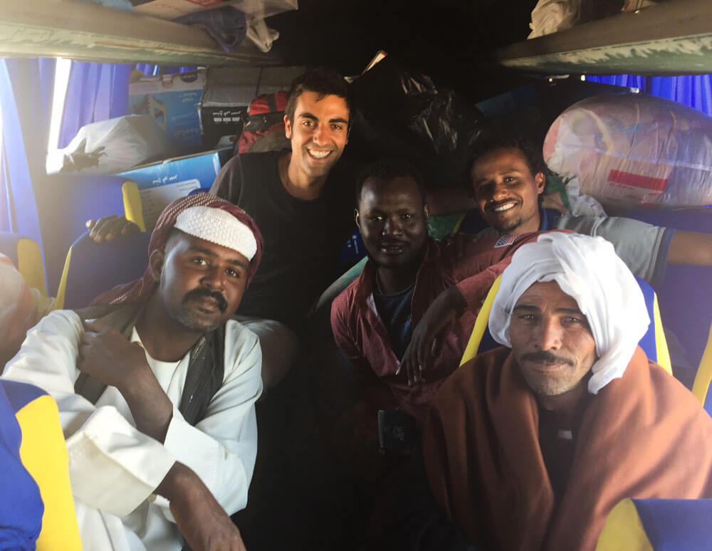 The bus from Aswan to Wadi Halfa