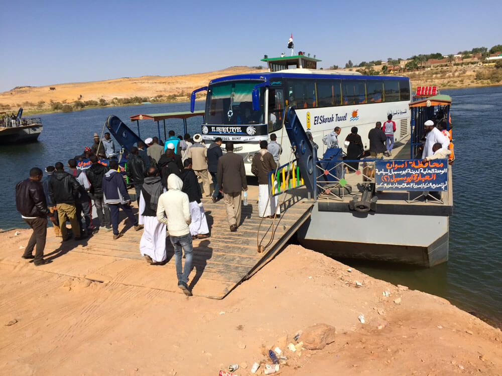 The ferry from Abu Simbel to Sudanese border