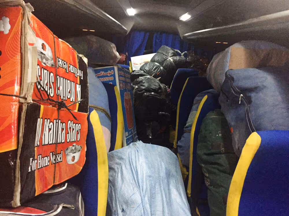 The bus from Egypt to Sudan