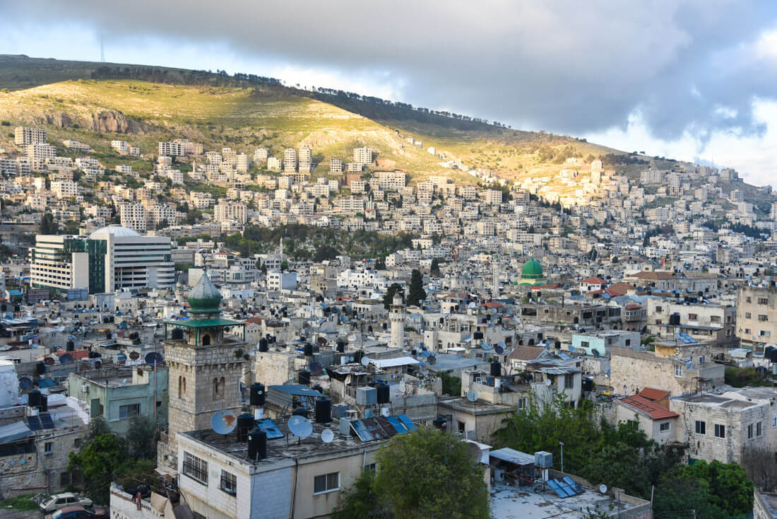 La ciudad de Nablus, la segunda ciudad más grande de Cisjordania