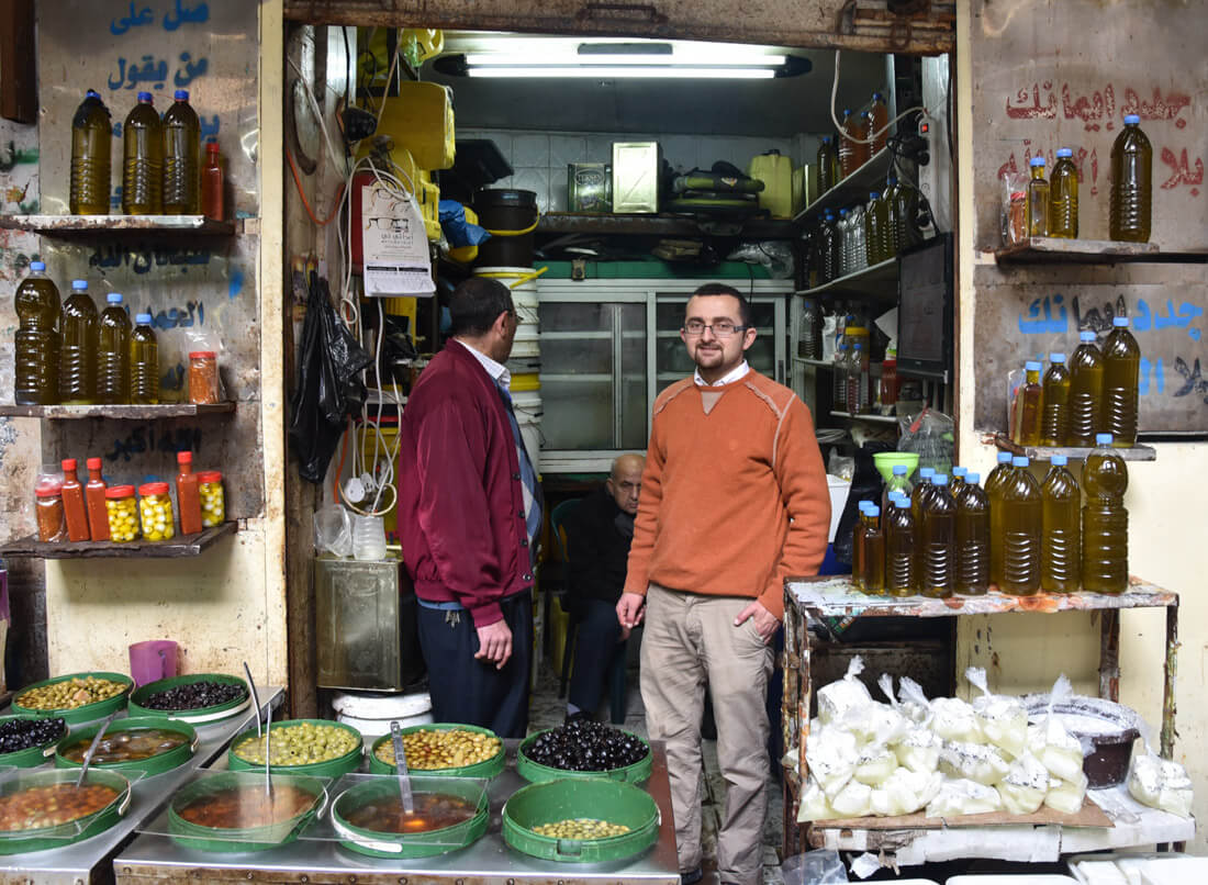 Una tienda de aceite de oliva en el casco antiguo de Nablus