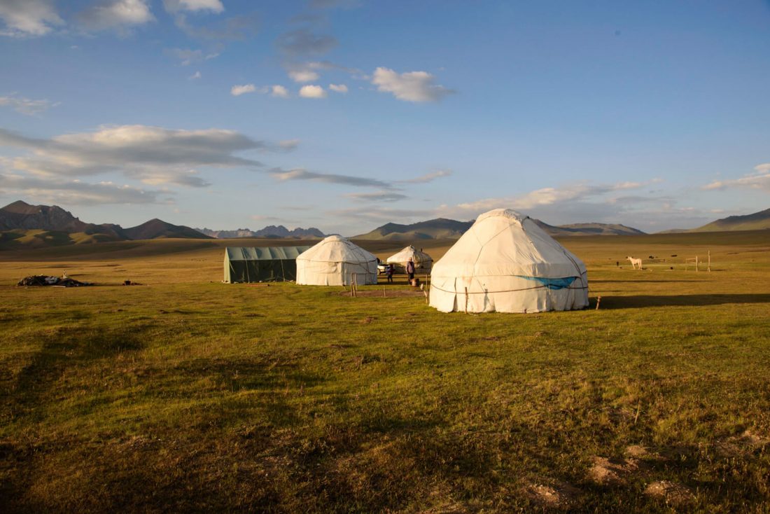 A yurt camp in Song Kul