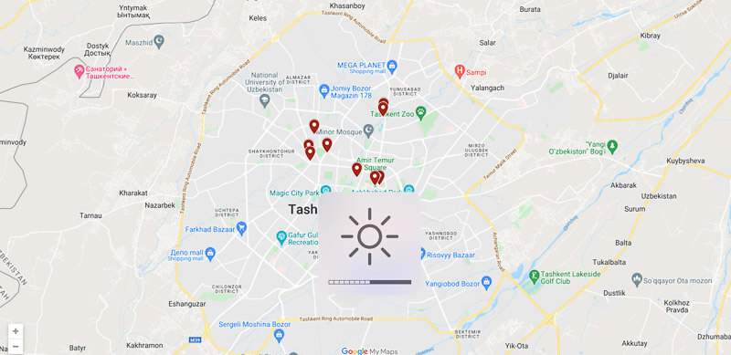 mapa tashkent turístico