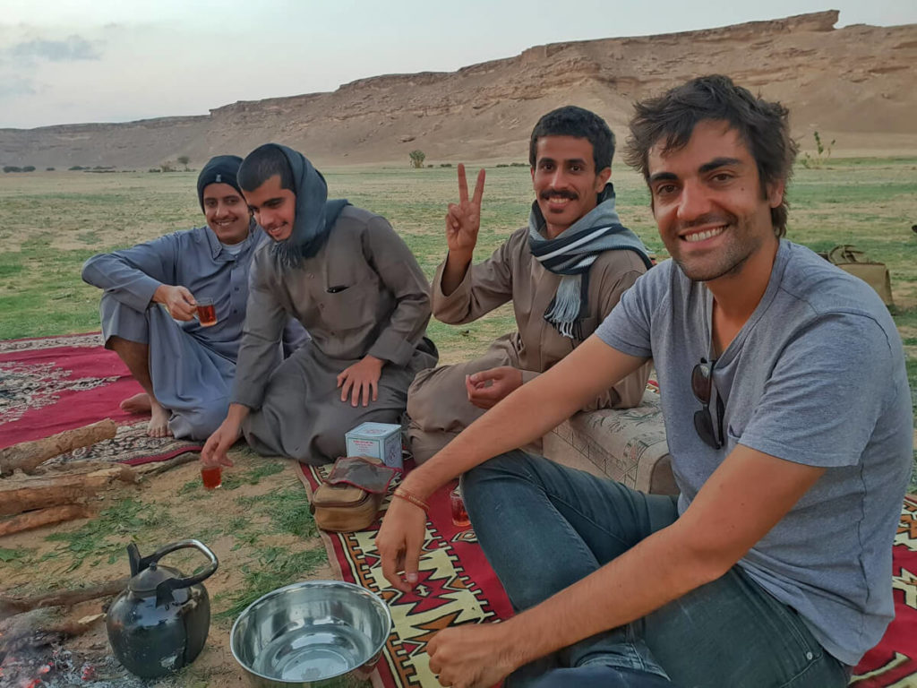 hanging out with locals in Saudi