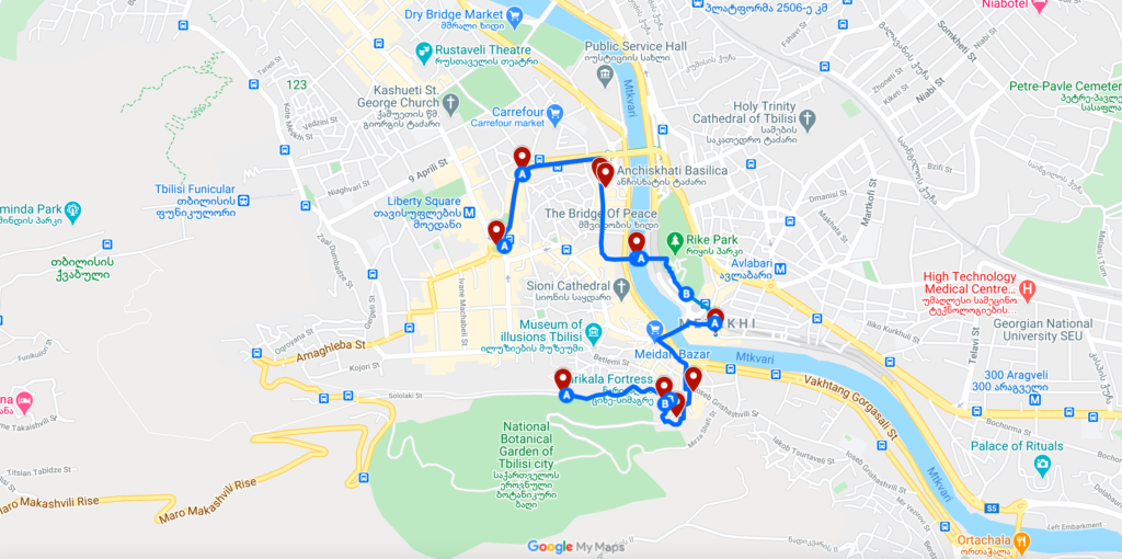 tbilisi tourist map pdf