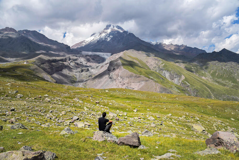 hiking Kazbegi