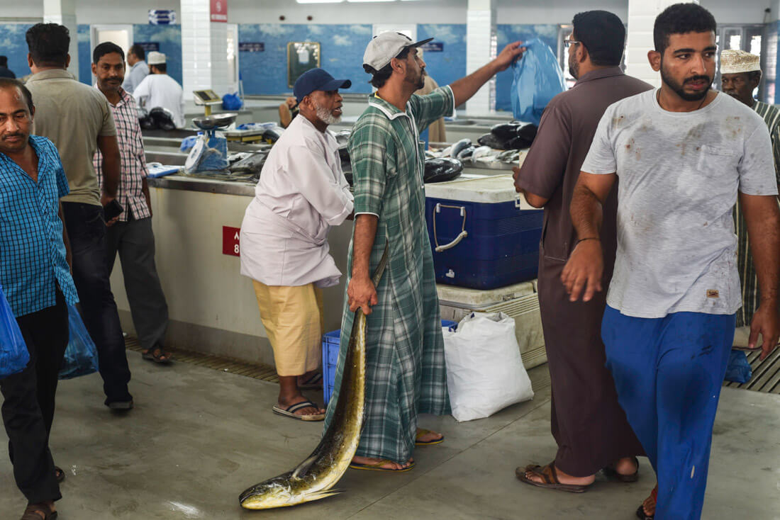 mercado de pescado en Muscat