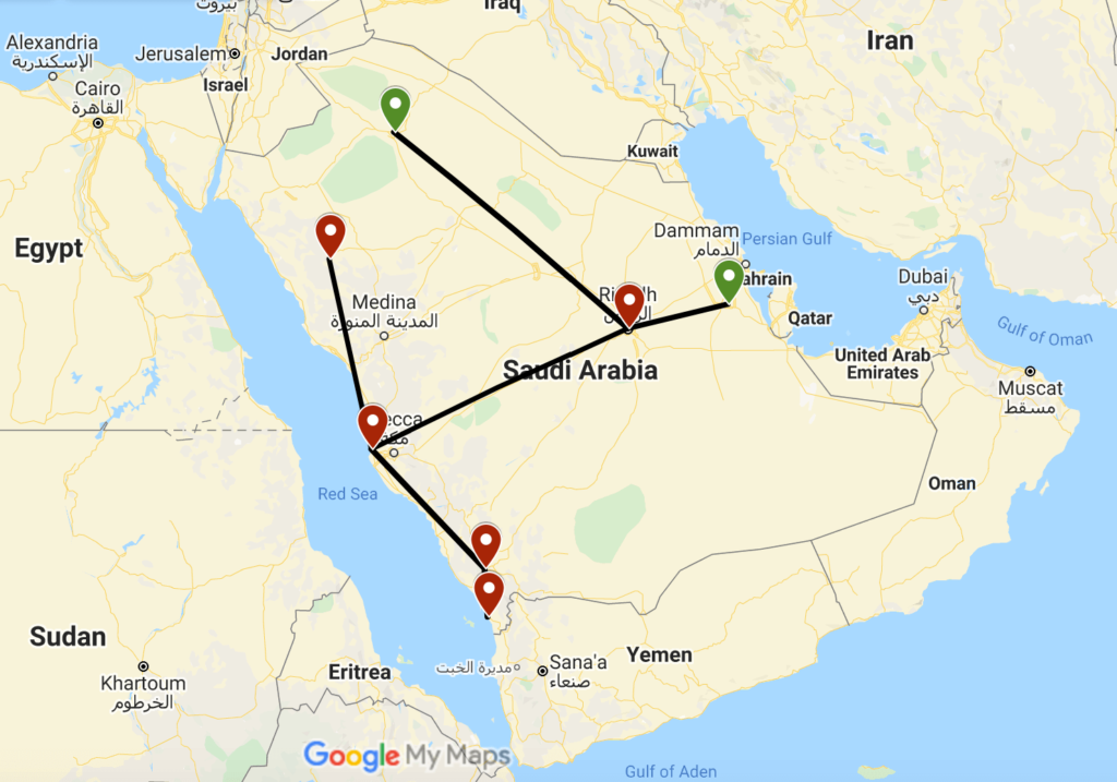 how to visit saudi arabia from usa