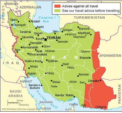 safe travel to iran