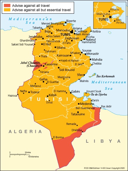 tunisia travel warnings