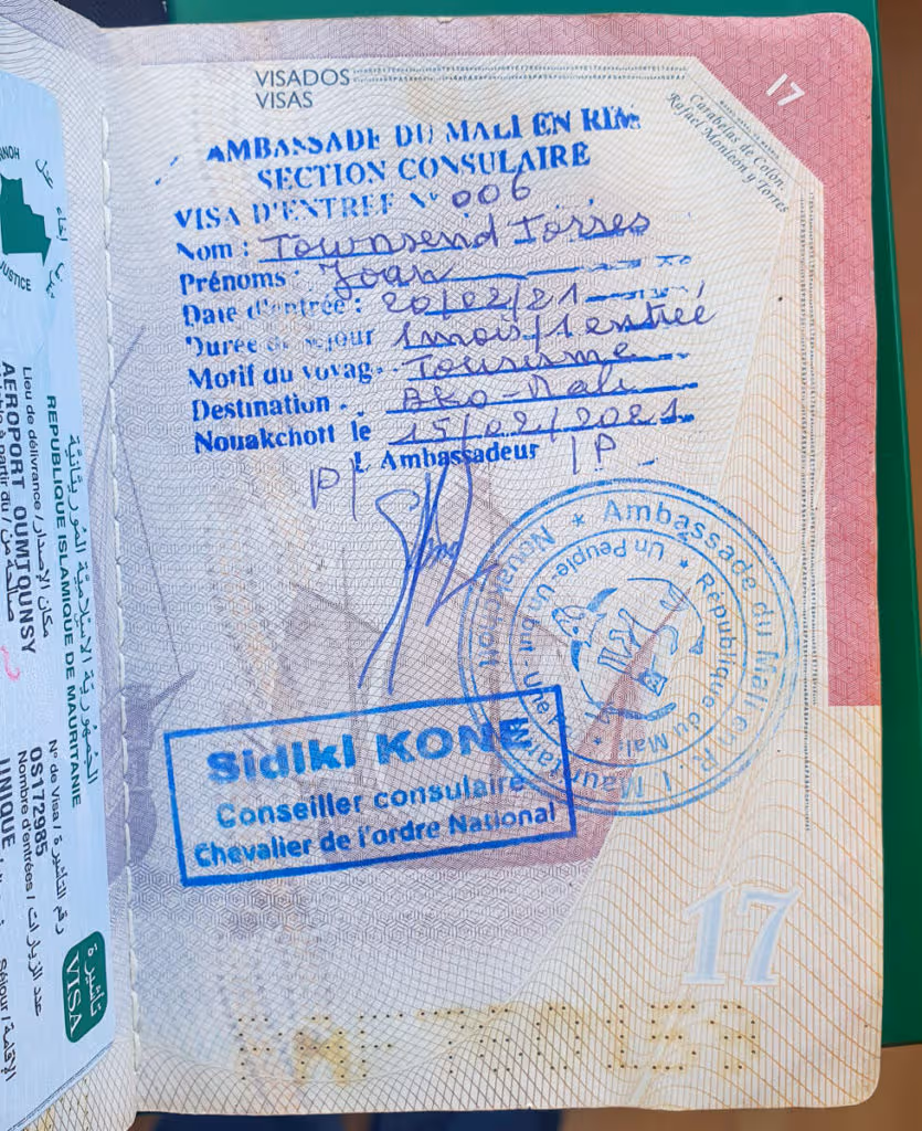 tourist visa for Mali