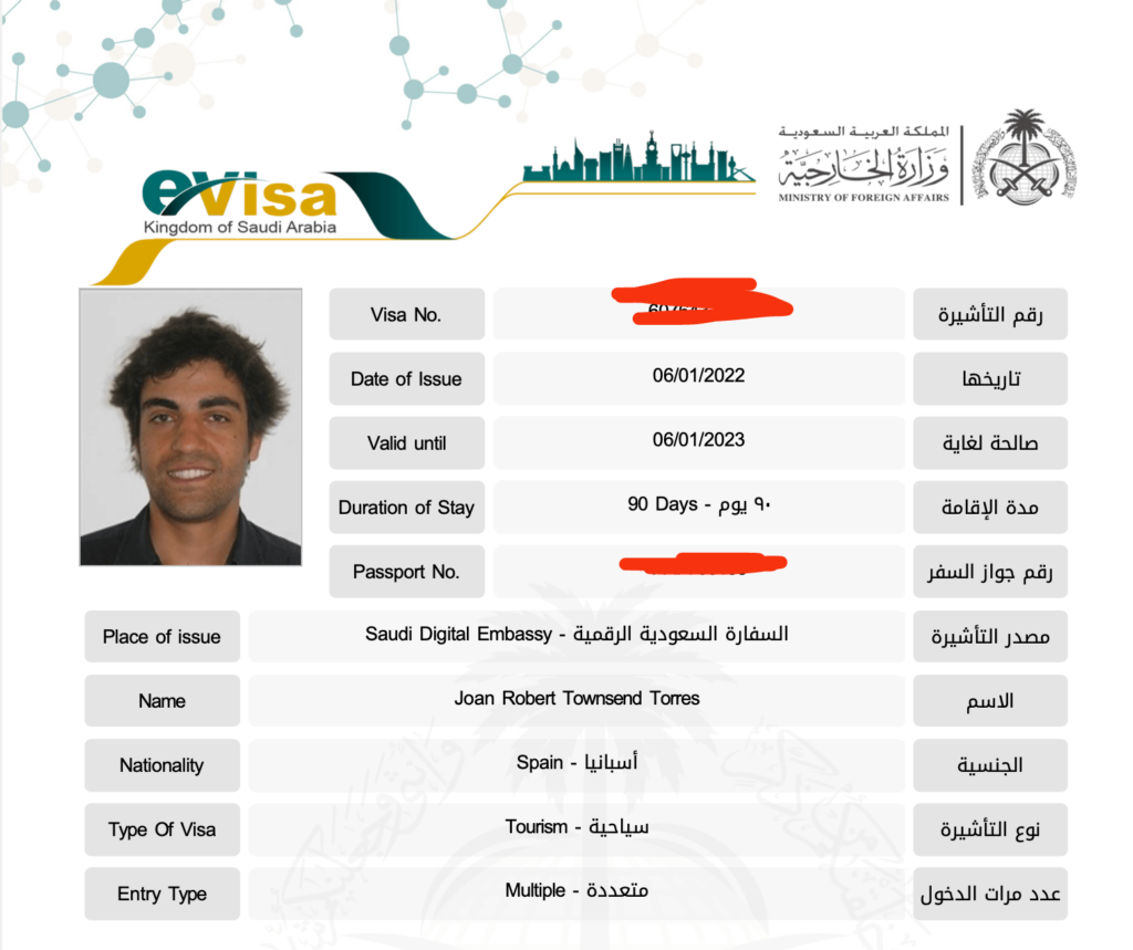 visa for Saudi Arabia