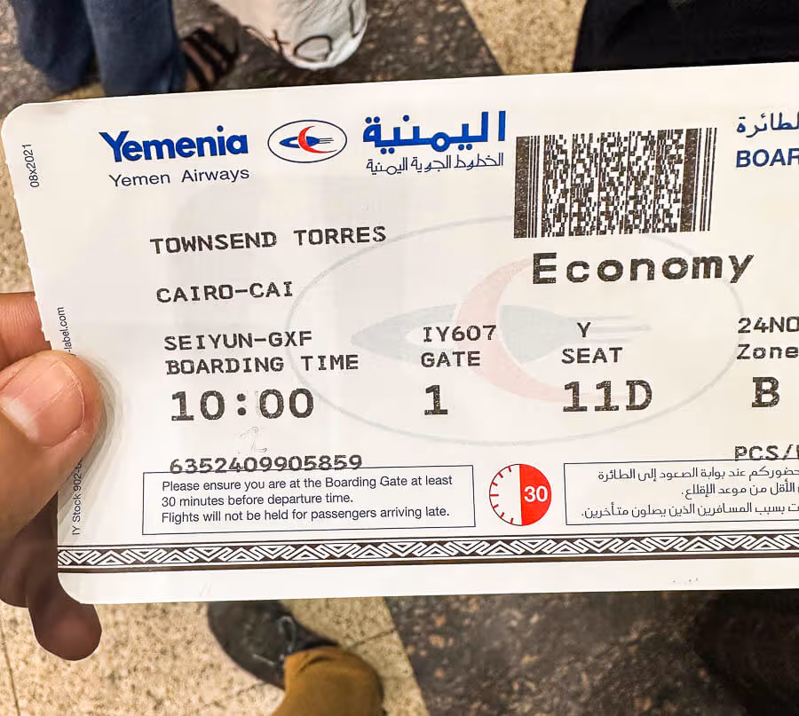 Fly to Yemen