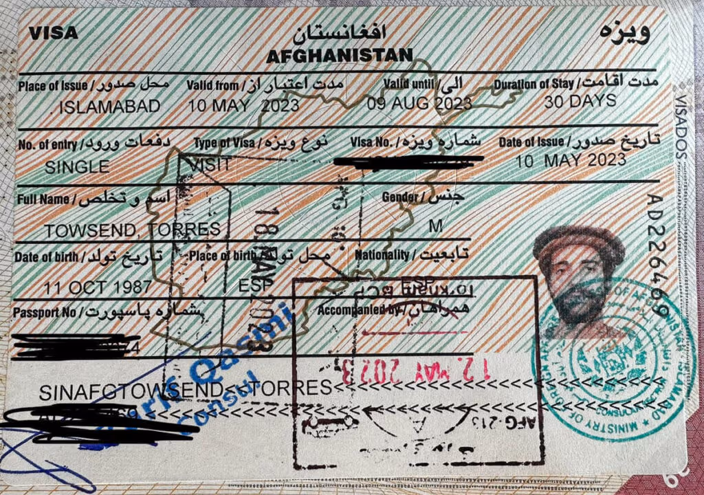 Visa for Afghanistan