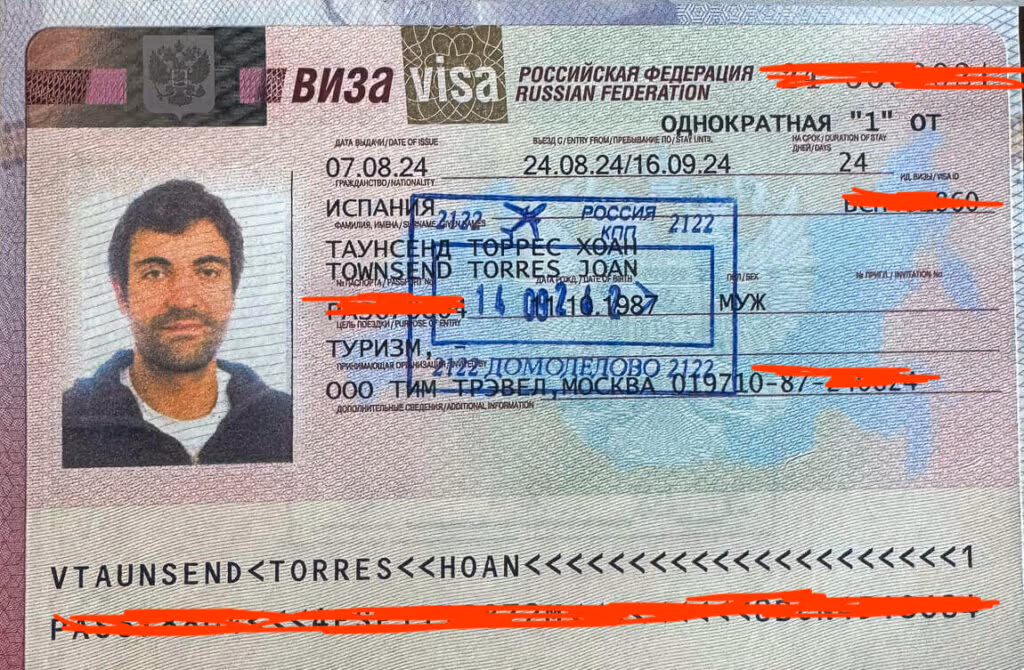 Tourist visa Russia