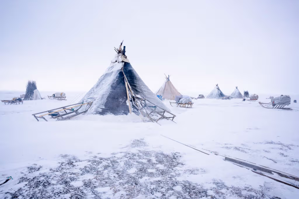 Nenets chum in winter