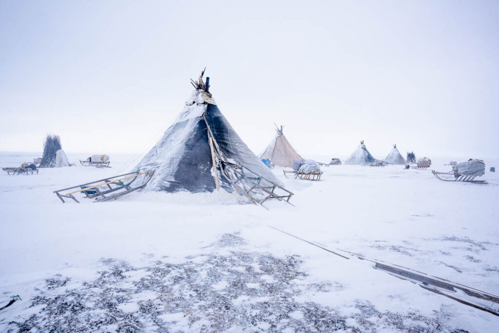 Nenets chum in winter