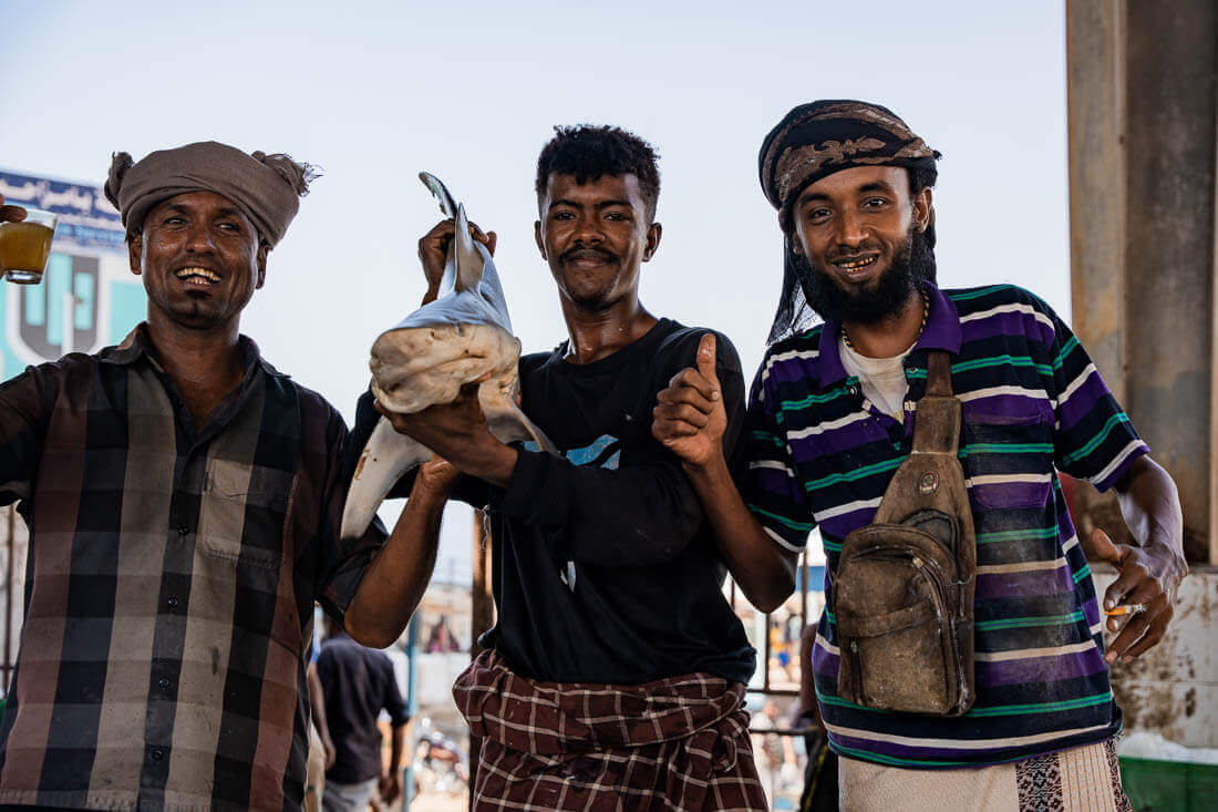 Pueblo yemení en Mukallah