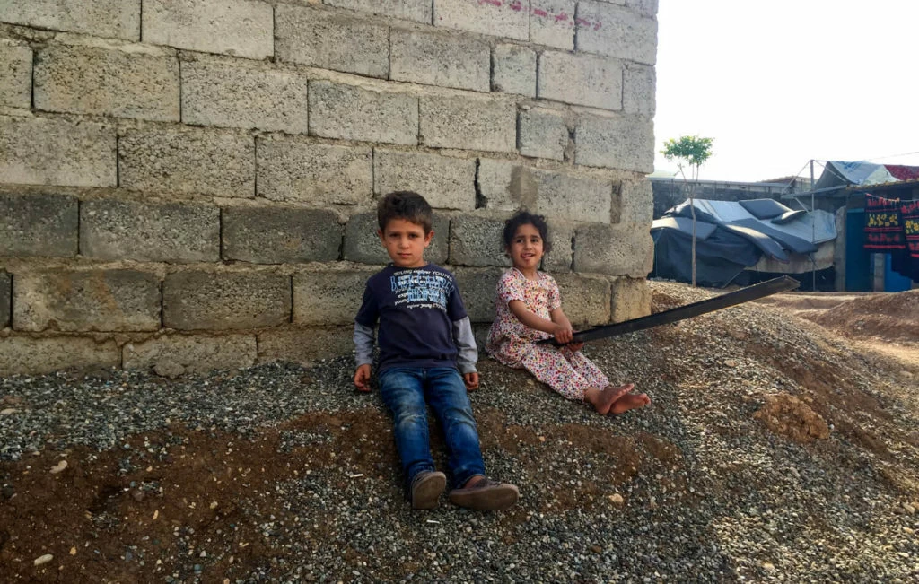 Niños sirios refugiados